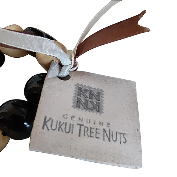 Genuine Kukui Tree Nuts Strand Bracelet NEW - Picture 3 of 6